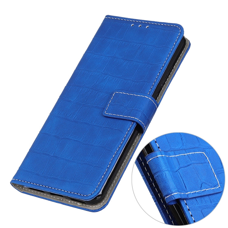 For Galaxy S20 Magnetic Crocodile Texture Horizontal Flip Leather Case with Holder & Card Slots & Wallet(Blue) by buy2fix