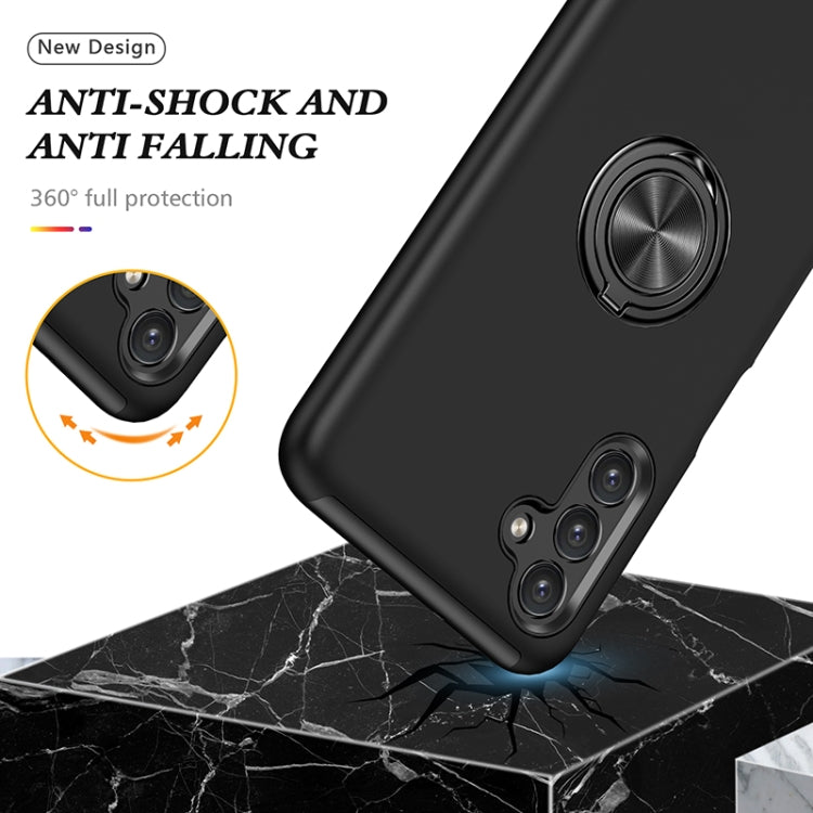 For Samsung Galaxy A13 5G PC + TPU Magnetic Phone Case with Invisible Ring Holder(Black) by buy2fix