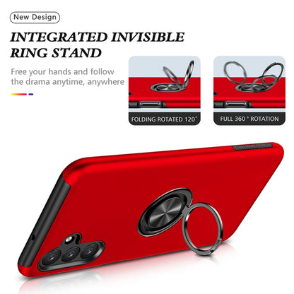 For Samsung Galaxy A13 5G PC + TPU Magnetic Phone Case with Invisible Ring Holder(Red) by buy2fix