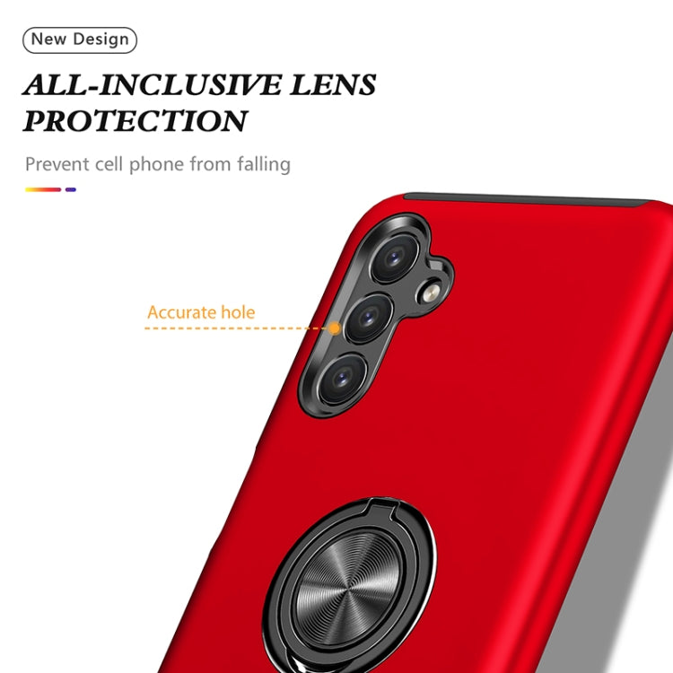 For Samsung Galaxy A13 5G PC + TPU Magnetic Phone Case with Invisible Ring Holder(Red) by buy2fix