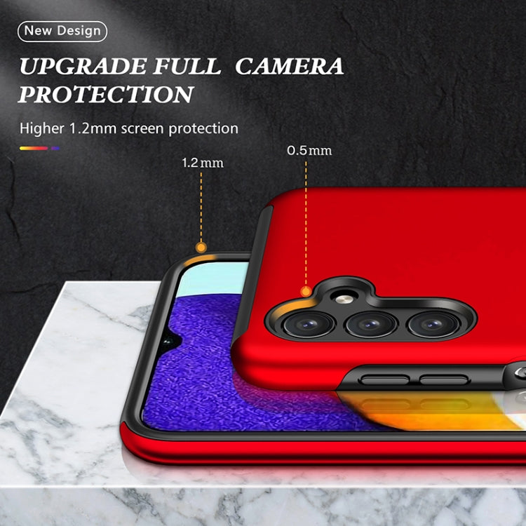 For Samsung Galaxy A13 5G PC + TPU Magnetic Phone Case with Invisible Ring Holder(Red) by buy2fix