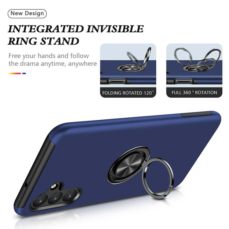 For Samsung Galaxy A13 5G PC + TPU Magnetic Phone Case with Invisible Ring Holder(Blue) by buy2fix