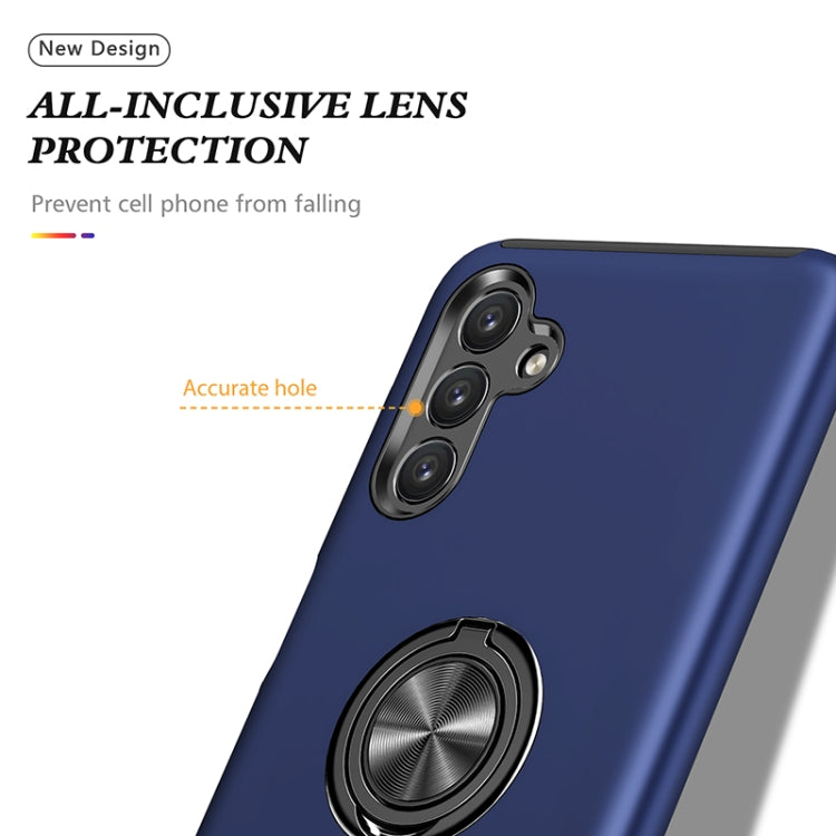 For Samsung Galaxy A13 5G PC + TPU Magnetic Phone Case with Invisible Ring Holder(Blue) by buy2fix