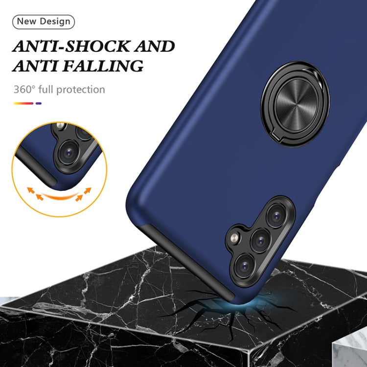 For Samsung Galaxy A13 5G PC + TPU Magnetic Phone Case with Invisible Ring Holder(Blue) by buy2fix