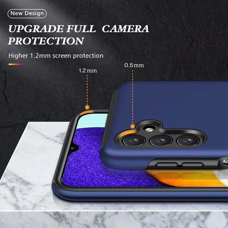 For Samsung Galaxy A13 5G PC + TPU Magnetic Phone Case with Invisible Ring Holder(Blue) by buy2fix