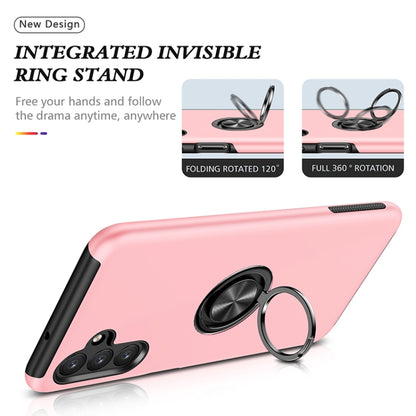 For Samsung Galaxy A13 5G PC + TPU Magnetic Phone Case with Invisible Ring Holder(Rose Gold) by buy2fix