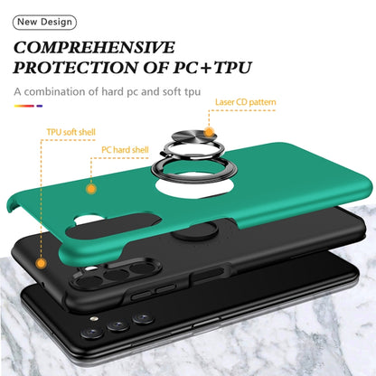 For Samsung Galaxy A13 5G PC + TPU Magnetic Phone Case with Invisible Ring Holder(Dark Green) by buy2fix