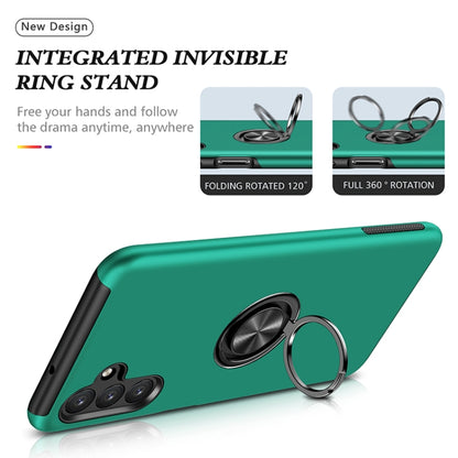 For Samsung Galaxy A13 5G PC + TPU Magnetic Phone Case with Invisible Ring Holder(Dark Green) by buy2fix