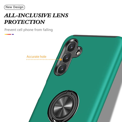 For Samsung Galaxy A13 5G PC + TPU Magnetic Phone Case with Invisible Ring Holder(Dark Green) by buy2fix
