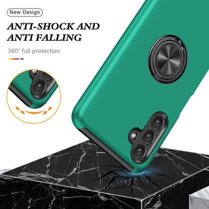 For Samsung Galaxy A13 5G PC + TPU Magnetic Phone Case with Invisible Ring Holder(Dark Green) by buy2fix