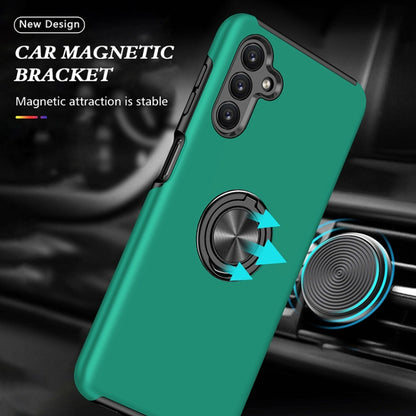 For Samsung Galaxy A13 5G PC + TPU Magnetic Phone Case with Invisible Ring Holder(Dark Green) by buy2fix