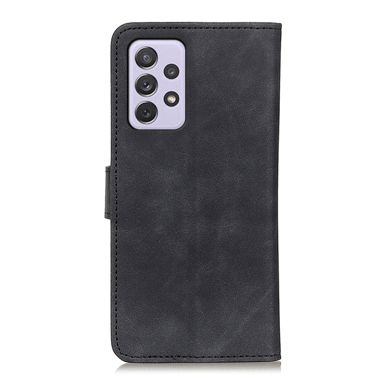 For Samsung Galaxy A73 5G KHAZNEH Retro Texture Horizontal Flip Leather Phone Case(Black) by buy2fix