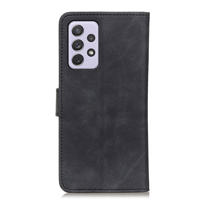 For Samsung Galaxy A73 5G KHAZNEH Retro Texture Horizontal Flip Leather Phone Case(Black) by buy2fix