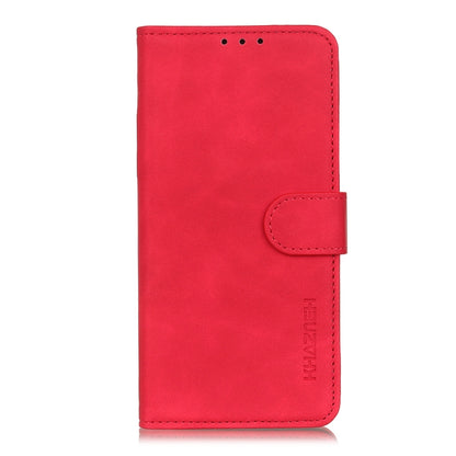 For Samsung Galaxy A73 5G KHAZNEH Retro Texture Horizontal Flip Leather Phone Case(Red) by buy2fix