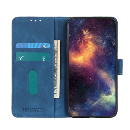 For Samsung Galaxy A73 5G KHAZNEH Retro Texture Horizontal Flip Leather Phone Case(Blue) by buy2fix