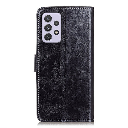 For Samsung Galaxy A73 5G Retro Crazy Horse Texture Horizontal Flip Leather Phone Case(Black) by buy2fix