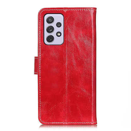 For Samsung Galaxy A73 5G Retro Crazy Horse Texture Horizontal Flip Leather Phone Case(Red) by buy2fix