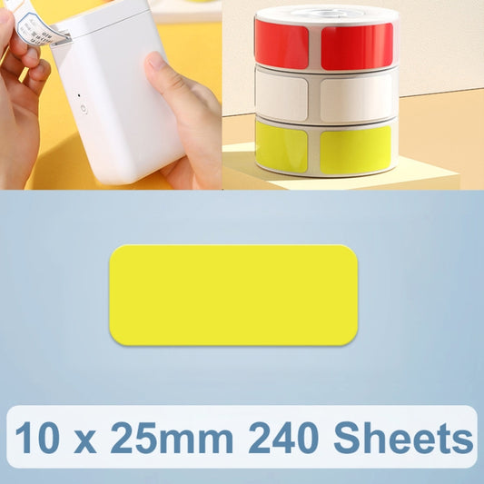 10 x 25mm 240 Sheets Thermal Printing Label Paper Stickers For NiiMbot D101 / D11(Yellow) by buy2fix