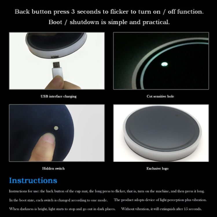 2 PCS Car Constellation Series AcrylicColorful USB Charger Water Cup Groove LED Atmosphere Light(Taurus) by buy2fix