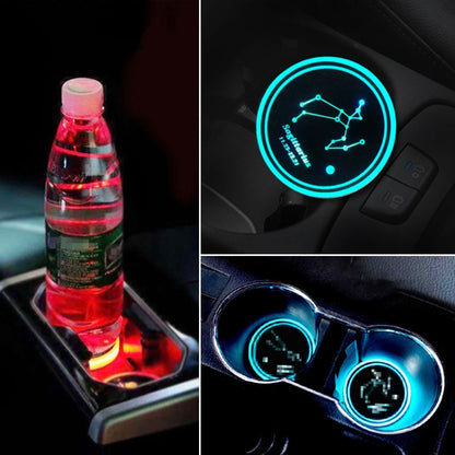 2 PCS Car Constellation Series AcrylicColorful USB Charger Water Cup Groove LED Atmosphere Light(Sagittarius) by buy2fix