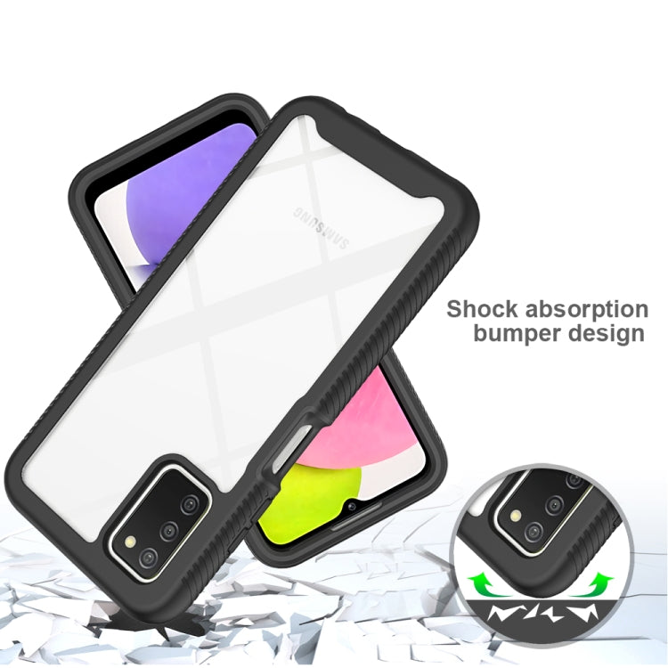 For Samsung Galaxy A03S 164mm Starry Sky Solid Color Series Shockproof PC + TPU Protective Phone Case(Black) by buy2fix