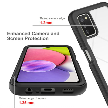 For Samsung Galaxy A03S 164mm Starry Sky Solid Color Series Shockproof PC + TPU Protective Phone Case(Black) by buy2fix