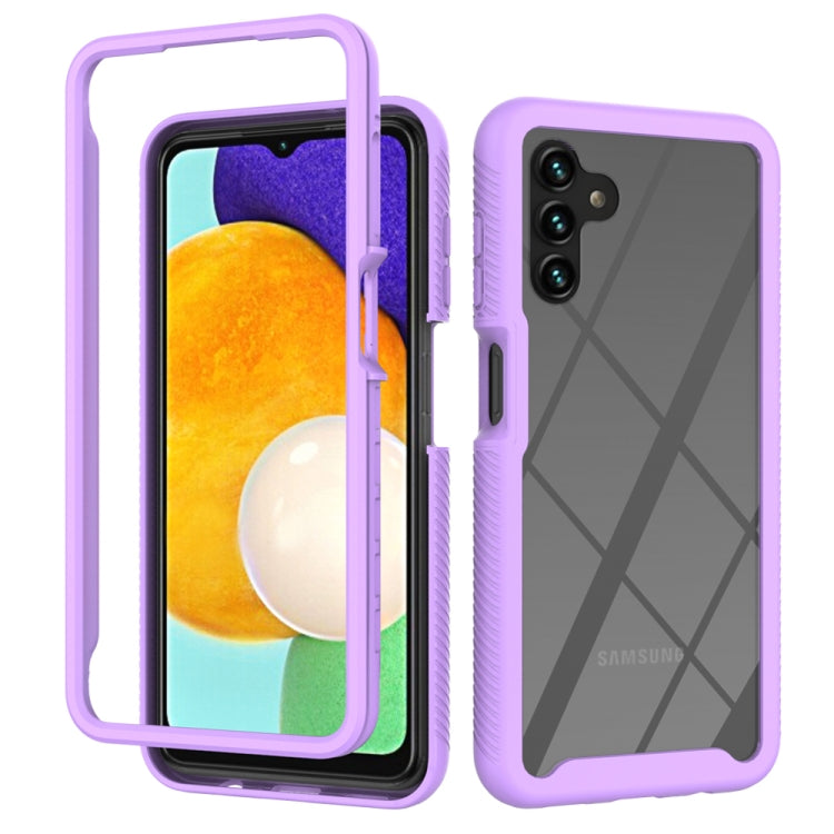 For Samsung Galaxy A13 5G/A04s Starry Sky Solid Color Series Shockproof PC + TPU Protective Phone Case(Purple) by buy2fix