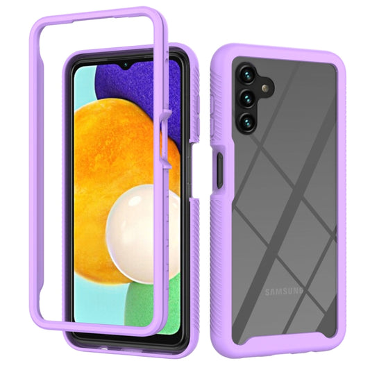 For Samsung Galaxy A13 5G/A04s Starry Sky Solid Color Series Shockproof PC + TPU Protective Phone Case(Purple) by buy2fix