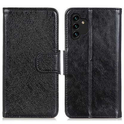 For Samsung Galaxy A13 4G Nappa Texture Horizontal Flip Leather Phone Case(Black) by buy2fix