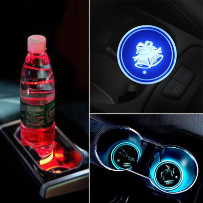 Car AcrylicColorful USB Charger Water Cup Groove LED Atmosphere Light(Bell) by buy2fix