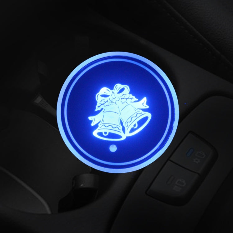 Car AcrylicColorful USB Charger Water Cup Groove LED Atmosphere Light(Bell) by buy2fix