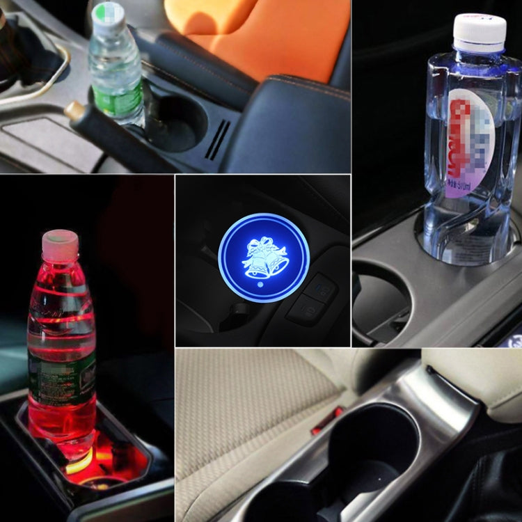 Car AcrylicColorful USB Charger Water Cup Groove LED Atmosphere Light(Bell) by buy2fix