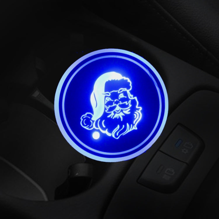 Car AcrylicColorful USB Charger Water Cup Groove LED Atmosphere Light(Santa Claus) by buy2fix