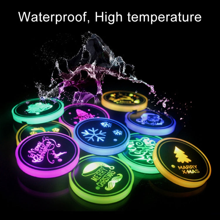 Car AcrylicColorful USB Charger Water Cup Groove LED Atmosphere Light(Christmas Tree) by buy2fix