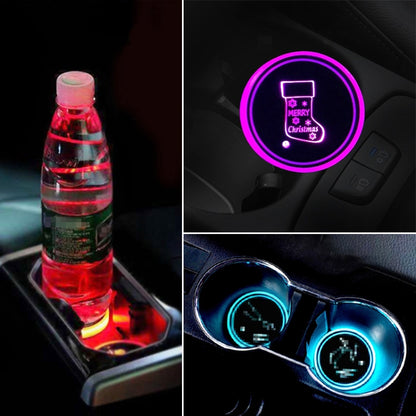 Car AcrylicColorful USB Charger Water Cup Groove LED Atmosphere Light(Socks) by buy2fix