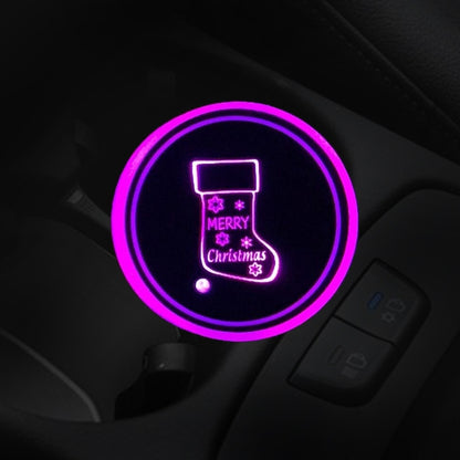 Car AcrylicColorful USB Charger Water Cup Groove LED Atmosphere Light(Socks) by buy2fix