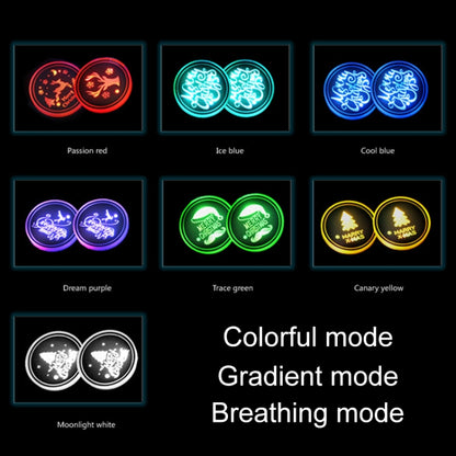 Car AcrylicColorful USB Charger Water Cup Groove LED Atmosphere Light(Snowflake) by buy2fix