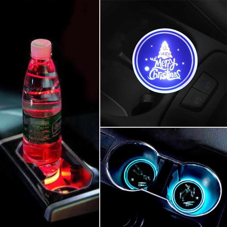 Car AcrylicColorful USB Charger Water Cup Groove LED Atmosphere Light(English Tree) by buy2fix