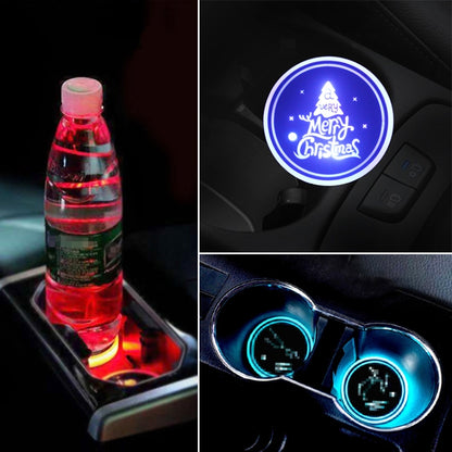 Car AcrylicColorful USB Charger Water Cup Groove LED Atmosphere Light(English Tree) by buy2fix