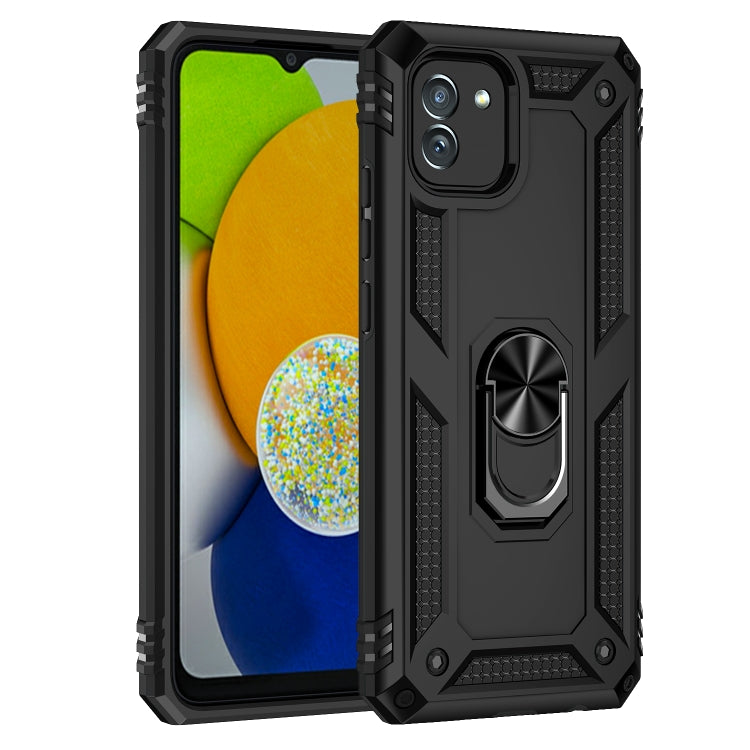 For Samsung Galaxy A03 164mm Version Shockproof TPU + PC Phone Case(Black) - Galaxy Phone Cases by buy2fix | Online Shopping UK | buy2fix
