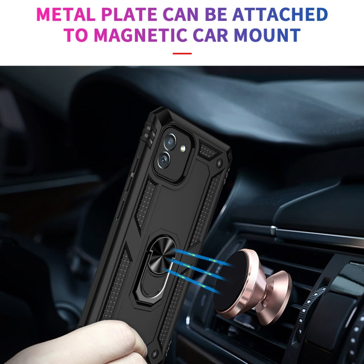 For Samsung Galaxy A03 164mm Version Shockproof TPU + PC Phone Case(Black) - Galaxy Phone Cases by buy2fix | Online Shopping UK | buy2fix