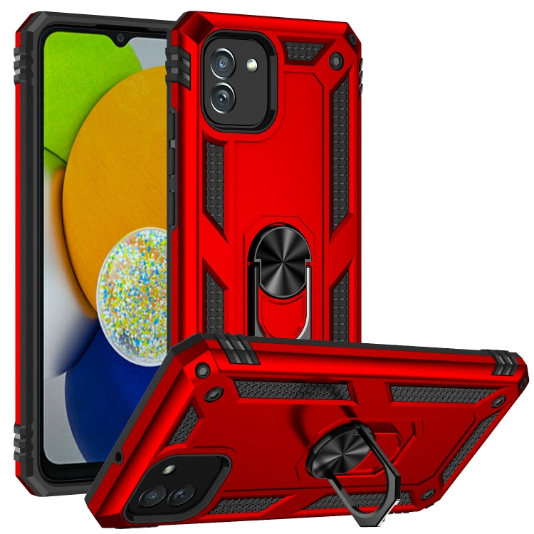 For Samsung Galaxy A03 164mm Version Shockproof TPU + PC Phone Case(Red) by buy2fix
