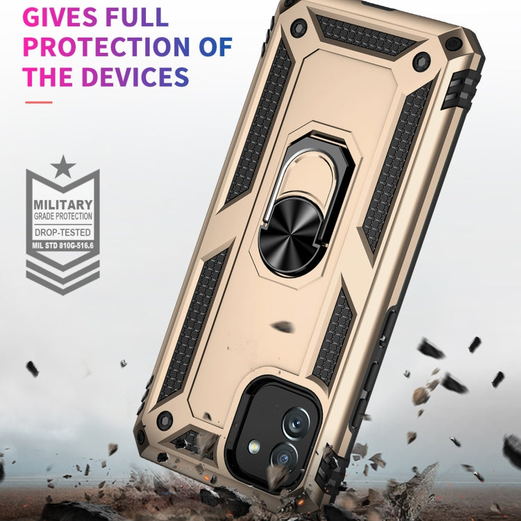 For Samsung Galaxy A03 164mm Version Shockproof TPU + PC Phone Case(Gold) by buy2fix