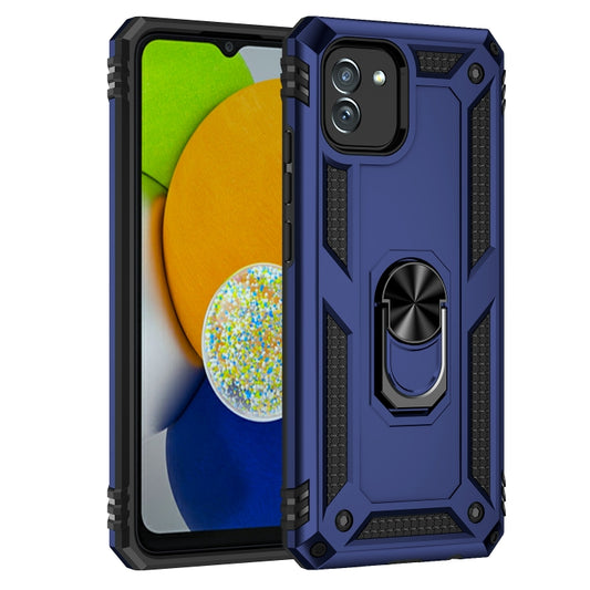 For Samsung Galaxy A03 164mm Version Shockproof TPU + PC Phone Case(Blue) by buy2fix