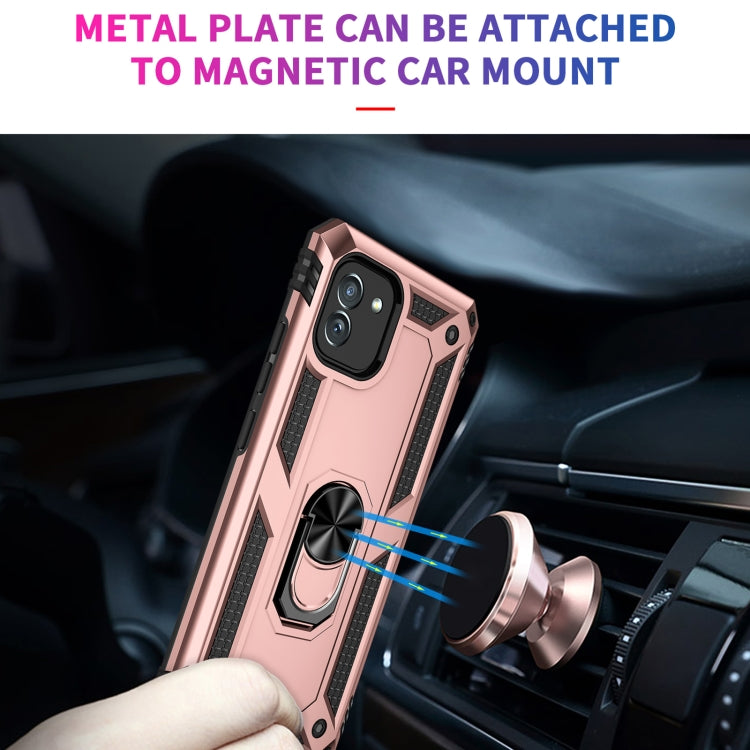 For Samsung Galaxy A03 166mm Version Shockproof TPU + PC Phone Case(Rose Gold) by buy2fix