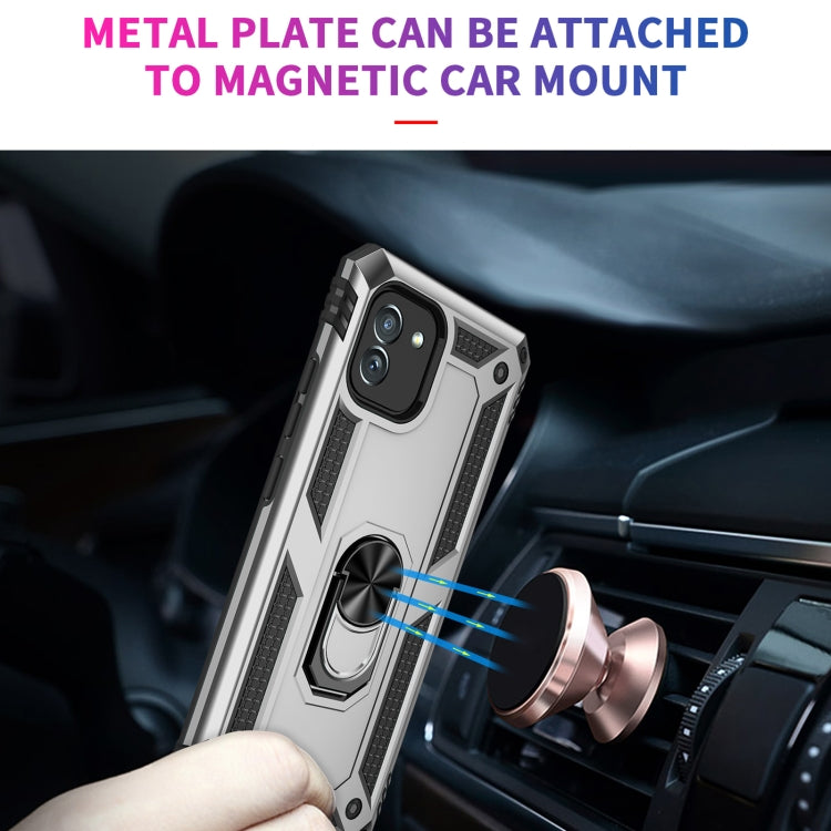 For Samsung Galaxy A03 166mm Version Shockproof TPU + PC Phone Case(Silver) by buy2fix