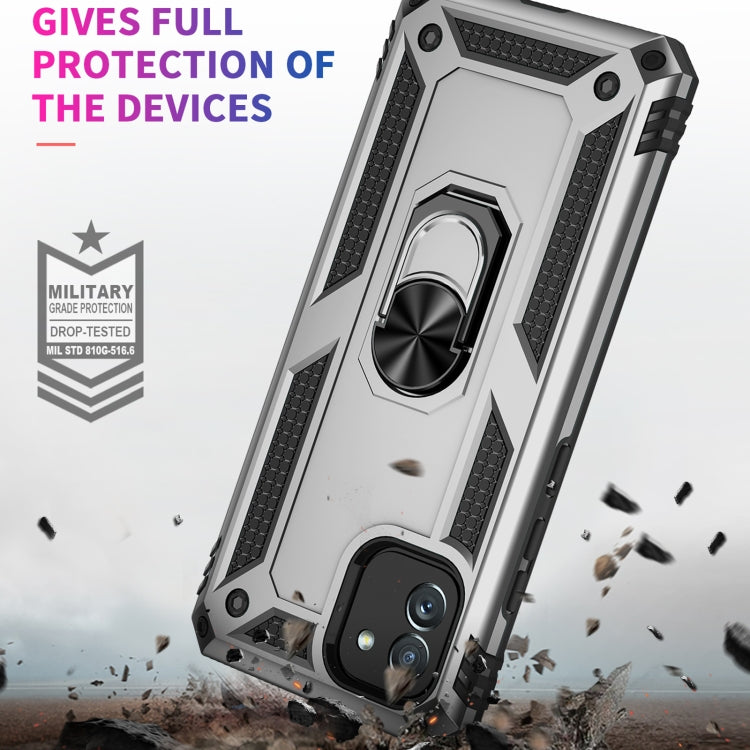 For Samsung Galaxy A03 166mm Version Shockproof TPU + PC Phone Case(Silver) by buy2fix