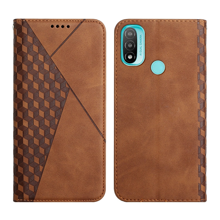 For Motorola Moto E20 / E30 / E40 Skin Feel Magnetic Leather Phone Case(Brown) by buy2fix