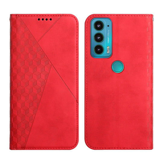 For Motorola Edge 20 Skin Feel Magnetic Leather Phone Case(Red)