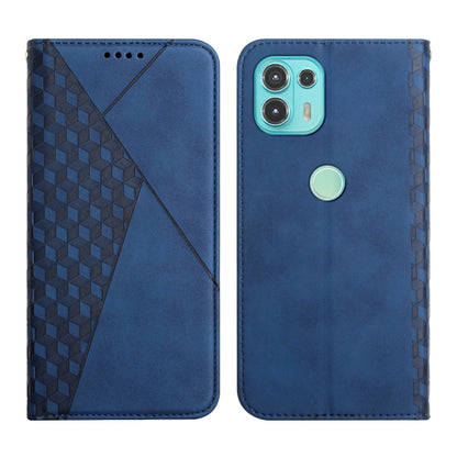 For Motorola Edge 20 Lite Skin Feel Magnetic Leather Phone Case(Blue) by buy2fix